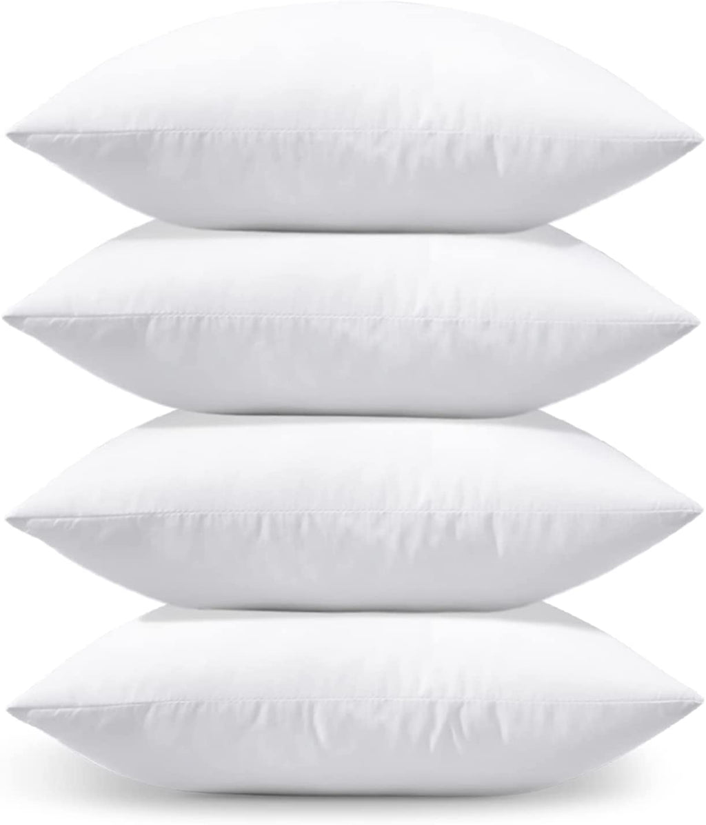 OTOSTAR Pack of 4 Throw Pillow Inserts, 18 x 18 Square Cushion