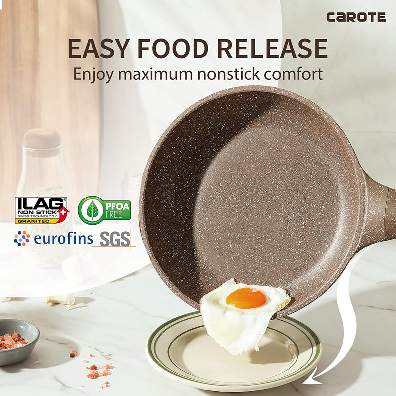 Carote Nonstick Granite Cookware Sets 10 Pcs Stone Cookware Set